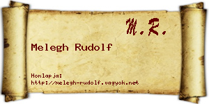 Melegh Rudolf névjegykártya