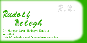 rudolf melegh business card